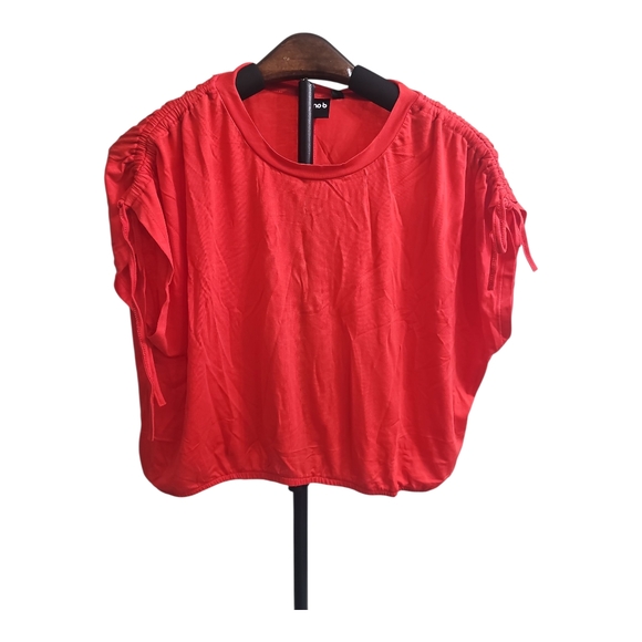 Mono B Tops - Mono B Red Women's Crop Top Size L